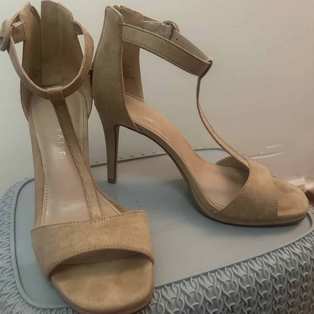 Kelly & Katie Tan Suede Heels